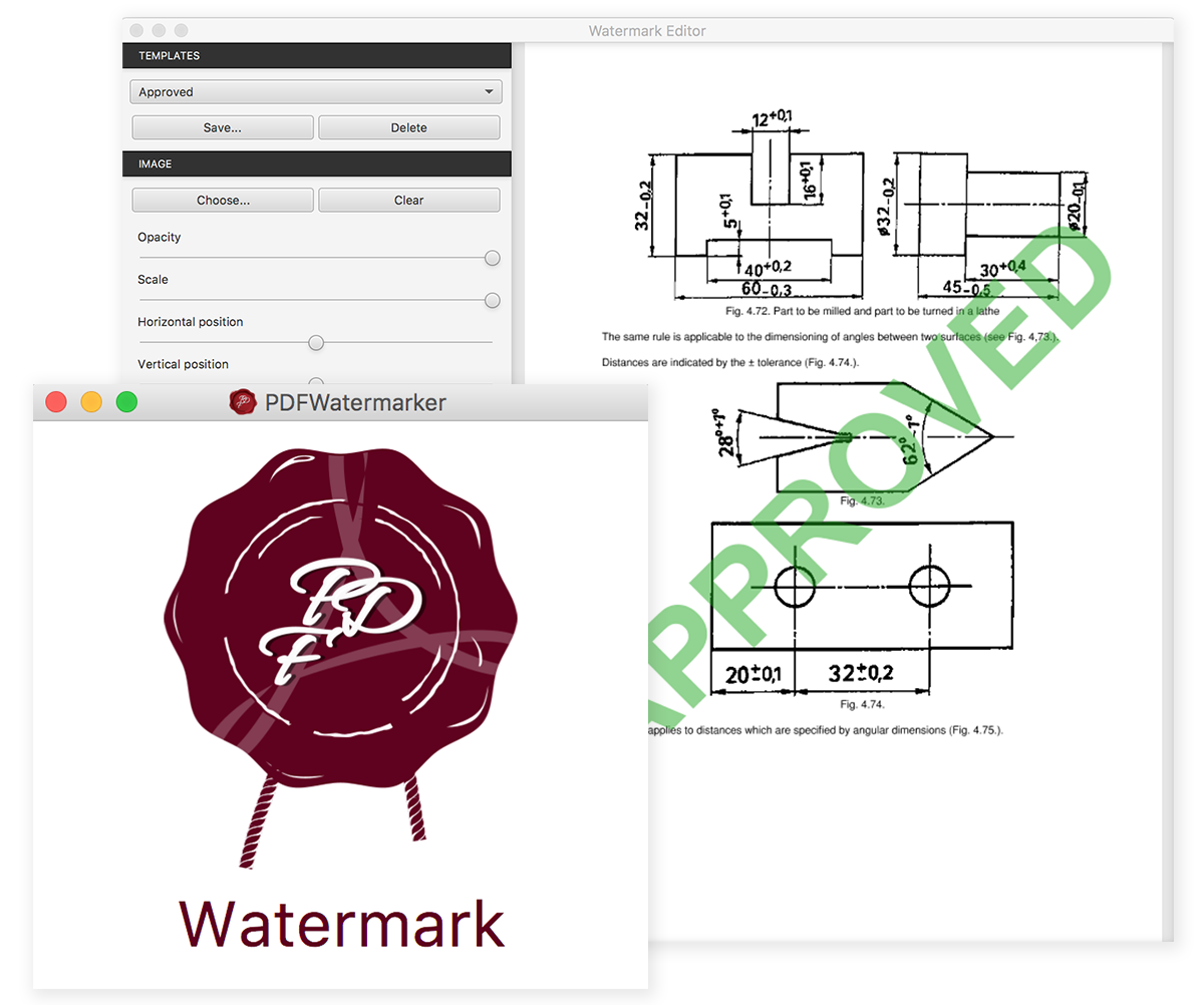 Quickly add watermark to PDF files